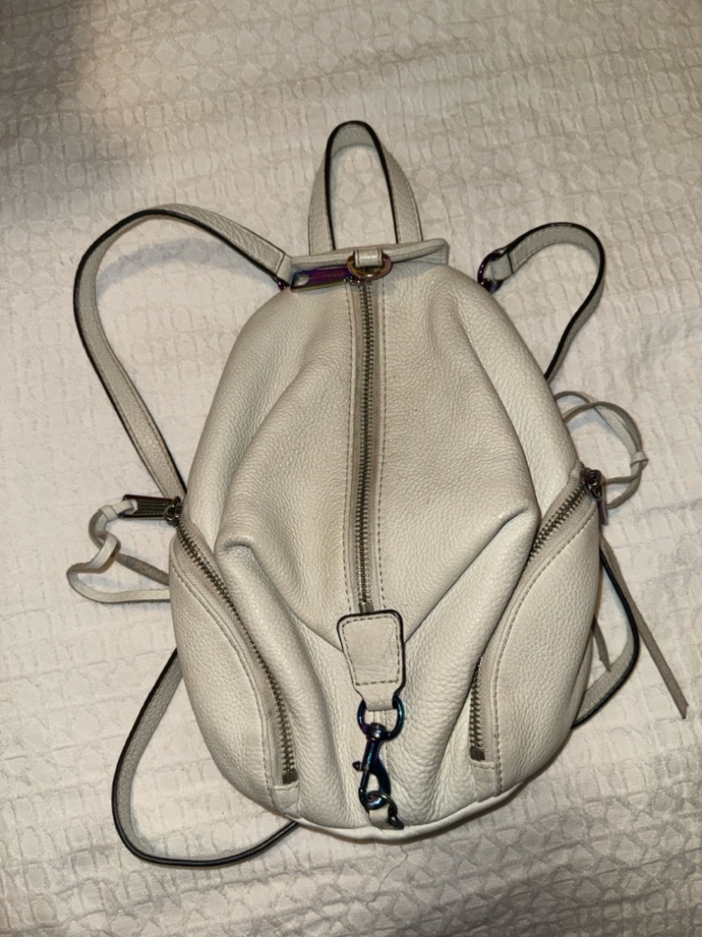 Rebecca Minkoff - White Leather Mini Backpack - Women's Fashion Bag